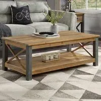 Urban Reclaimed Wooden Lamp Table - Brown, Reclaimed Wood