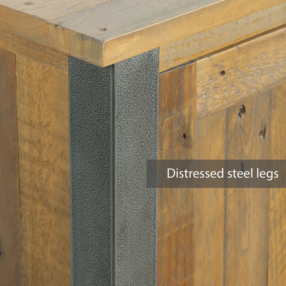 Urban Single Shelf Coffee Table - Brown, Reclaimed Wood