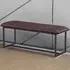 Vintage 2-Seater Dining Bench - Brown, Leather