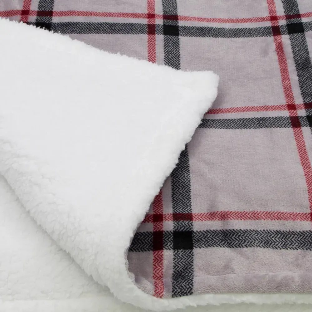 Plaid Soft Touch Heated Throw with Timer - Multi