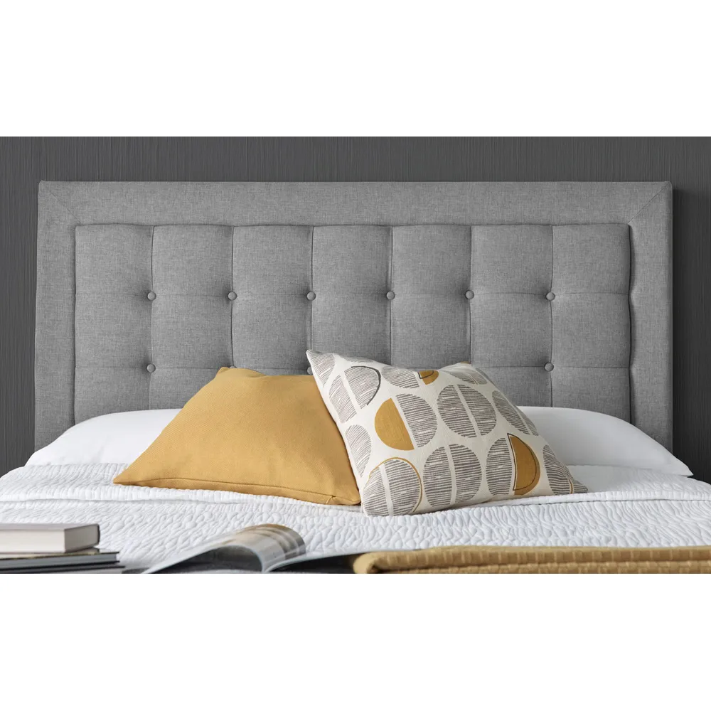 Brandon King Size Ottoman Bed with Storage - Grey, Fabric