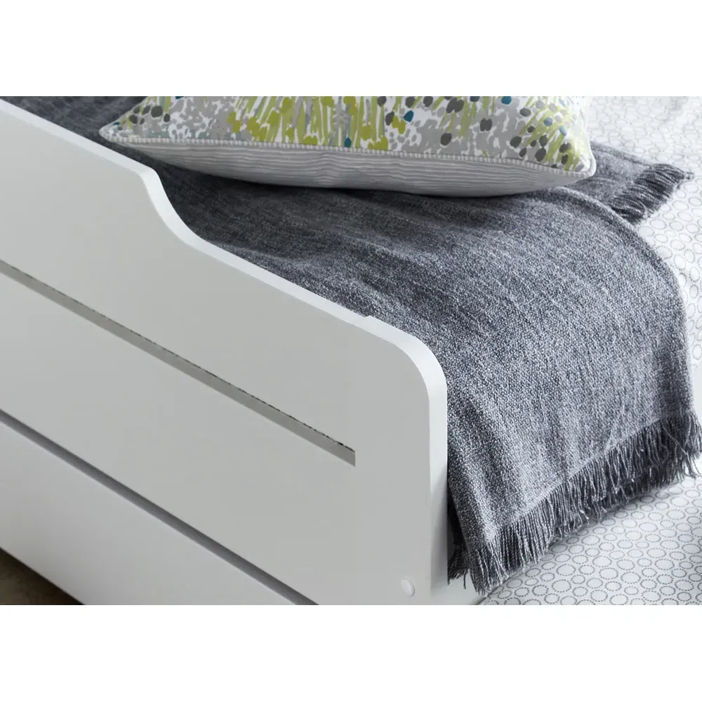 Copella Single Guest Bed with Trundle - White
