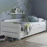 Copella Single Guest Bed with Trundle - White