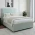 Double 2 Drawer Divan Base with Valencia Headboard - Duck Egg, Linen