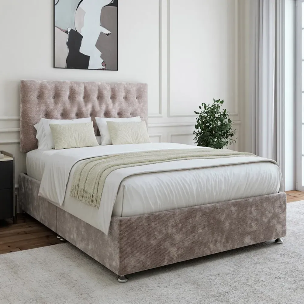 Double Divan Base - Silver, Chenille