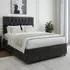 Double Divan Base with Headboard - Black, Linen