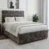 Double Divan Base with Milan Headboard - Grey, Chenille