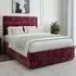 Double Divan Base with Milan Headboard - Purple, Chenille