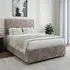 Double Divan Base with Valencia Headboard - Silver, Chenille