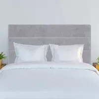 Double Naples Velvet Milan Lined Headboard - Grey