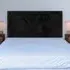 Double Naples Velvet Valencia Plain Headboard - Black