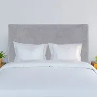 Double Naples Velvet Valencia Plain Headboard - Grey