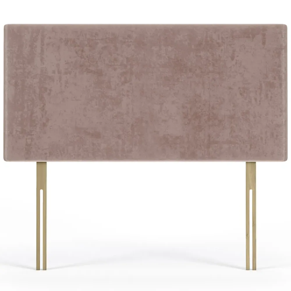 Double Naples Velvet Valencia Plain Headboard - Mink