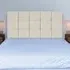 Double Pearl Squared Headboard - Cream, Naples Velvet