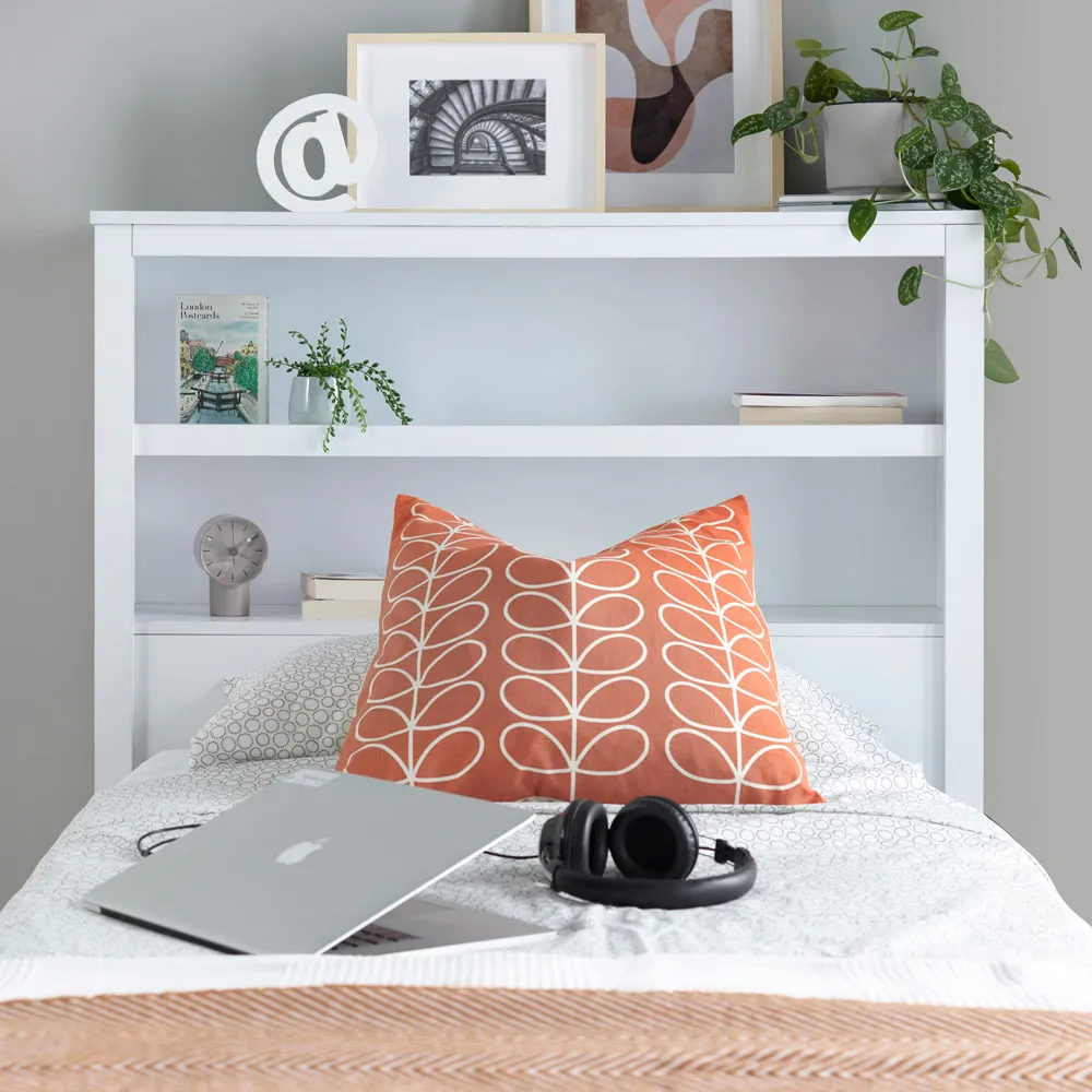 Enzo Single Bed with 3 Drawers & Orthopaedic Mattress - White