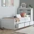 Enzo Single Bed with 3 Drawers & Orthopaedic Mattress - White