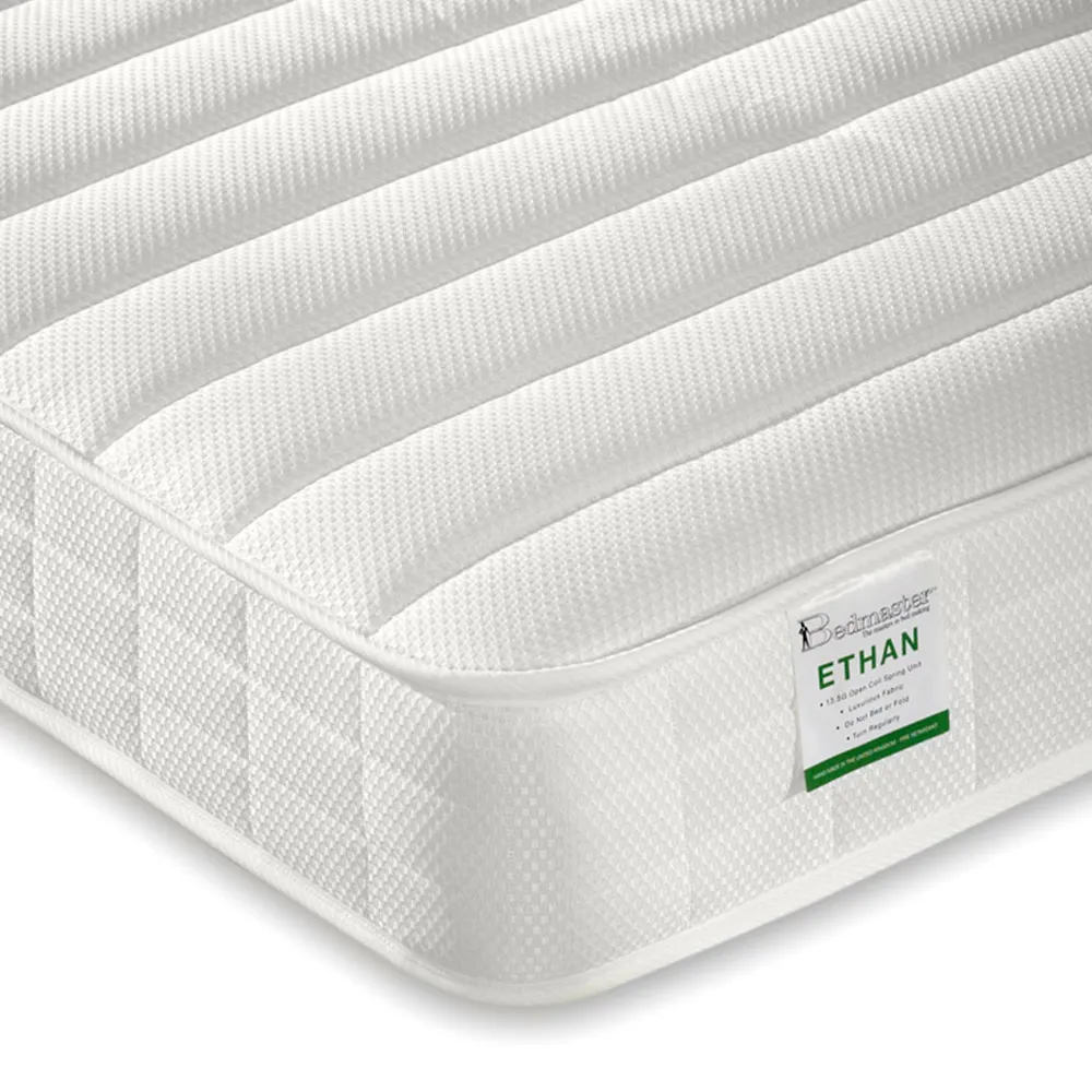 Enzo Single Bed with 3 Drawers & Spring Mattress - White