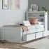 Enzo Single Bed with 3 Drawers & Spring Mattress - White