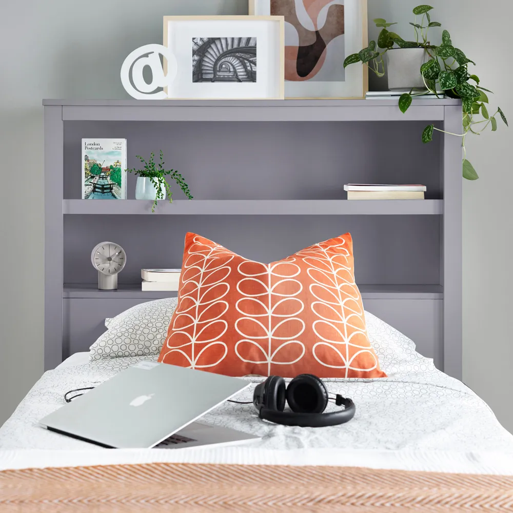 Enzo Single Storage Bed with 3 Drawers - Grey, Rubberwood