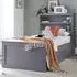 Enzo Single Storage Bed with 3 Drawers - Grey, Rubberwood