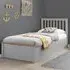 Francis Single Ottoman Bed Frame with Storage - Grey, Rubberwood