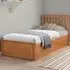 Francis Single Ottoman Bed Frame with Storage - Oak, Rubberwood