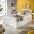 Grayson Small Double Ottoman Bed Frame with Storage - White