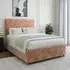 King Size Divan Base with 2 Drawers and Valencia Headboard - Cream, Chenille