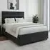 King Size Divan Base with 4 Drawers - Black, Velvet
