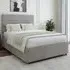 King Size Divan Base with Milan Headboard - Grey, Velvet