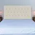 King Size Lona Buttoned Headboard - Cream, Velvet