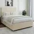 King Size Naples Divan Base with Valencia Headboard - Cream, Linen