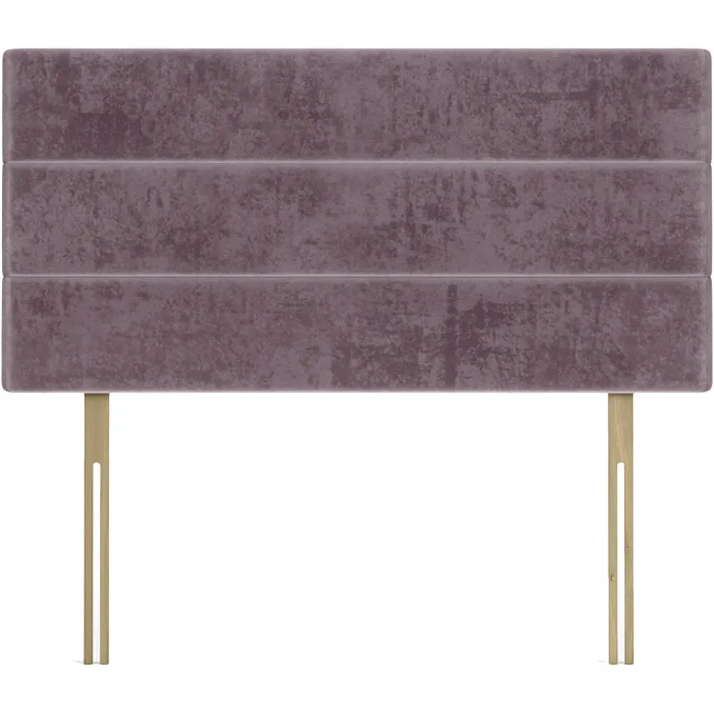 King Size Naples Velvet Milan Lined Headboard - Mauve