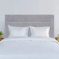 King Size Naples Velvet Milan Lined Headboard - Seal Grey