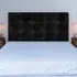 King Size Pearl Squared Headboard - Black, Naples Velvet