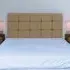 King Size Pearl Squared Headboard - Cream, Linen