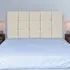King Size Pearl Squared Headboard - Cream, Naples Velvet