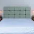 King Size Pearl Squared Headboard - Duck Egg, Linen