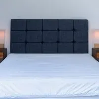 King Size Pearl Squared Headboard - Midnight, Linen