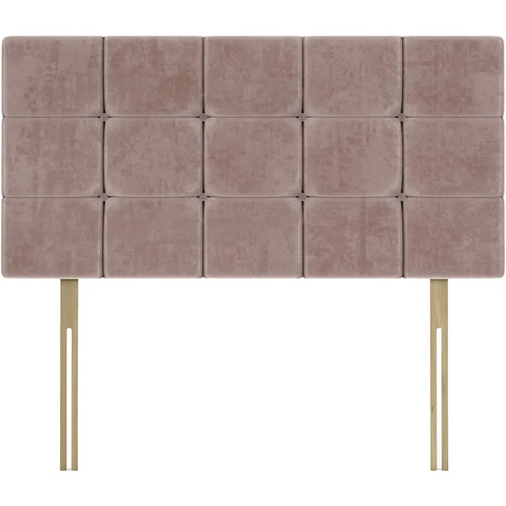 King Size Pearl Squared Headboard - Mink, Naples Velvet