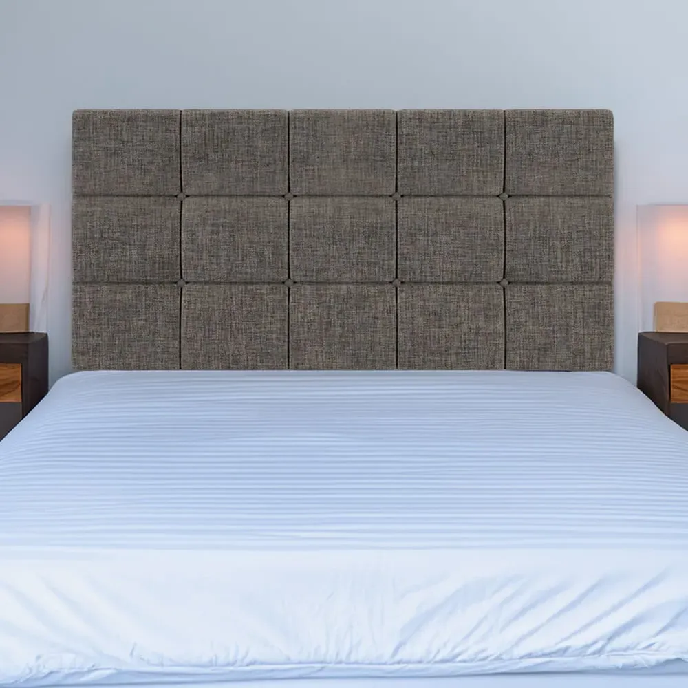 King Size Pearl Squared Headboard - Slate, Linen