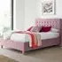 Kingham Double Ottoman Bed with Storage - Pink, Velvet