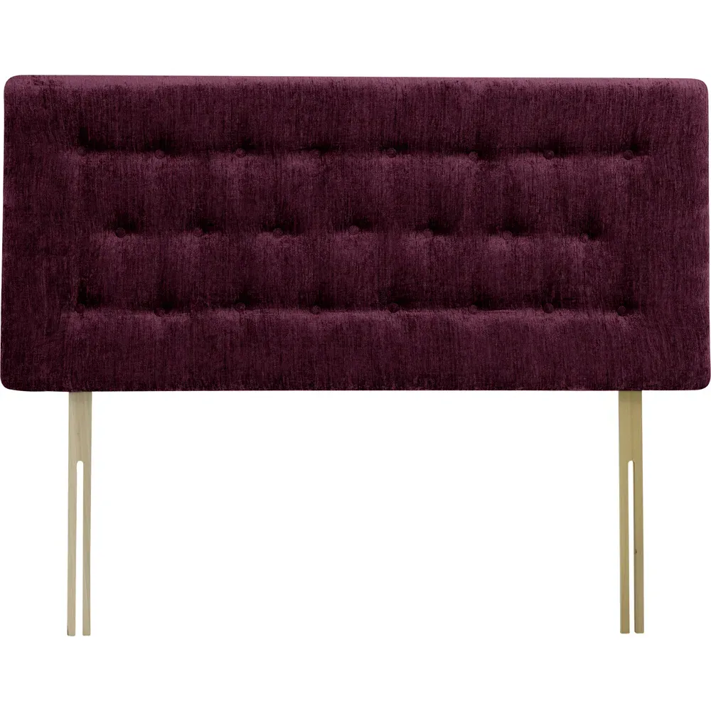 Lona Double Buttoned Headboard - Purple, Chenille