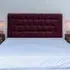 Lona Double Buttoned Headboard - Purple, Chenille