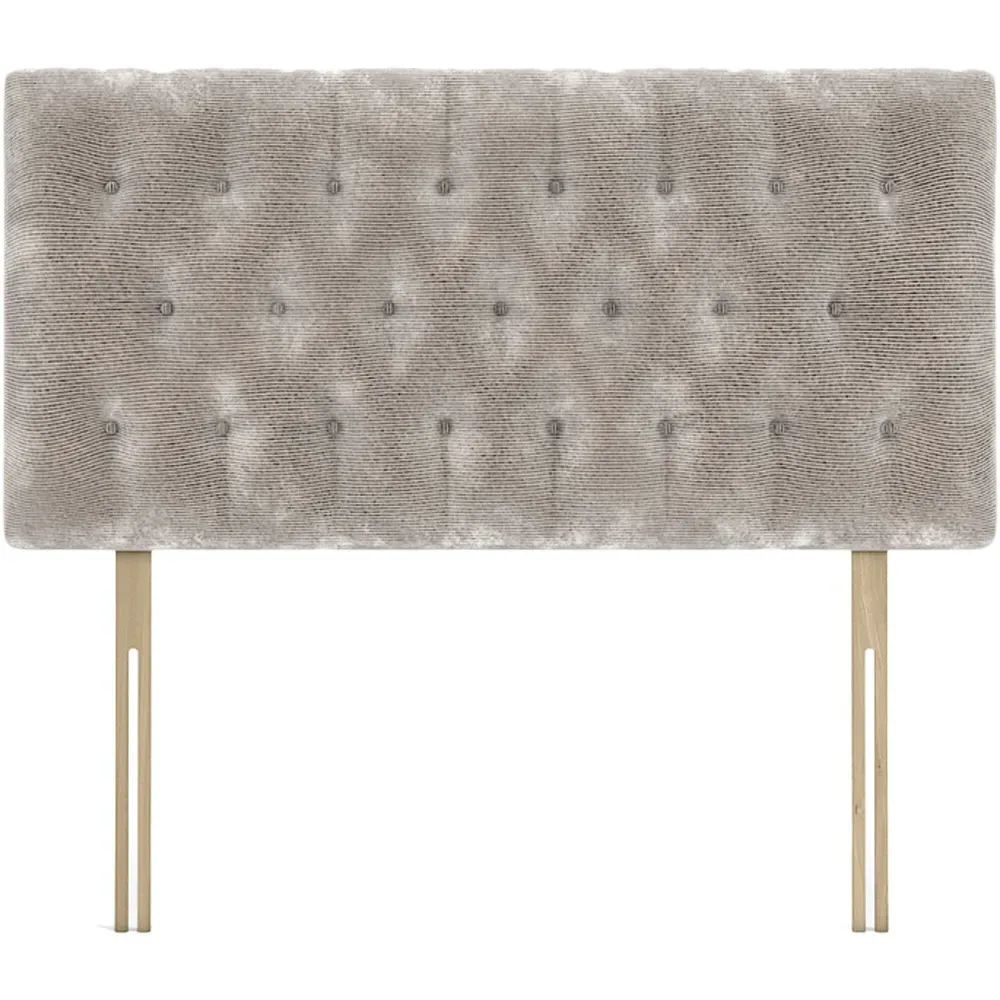 Lona Double Buttoned Headboard - Silver, Chenille