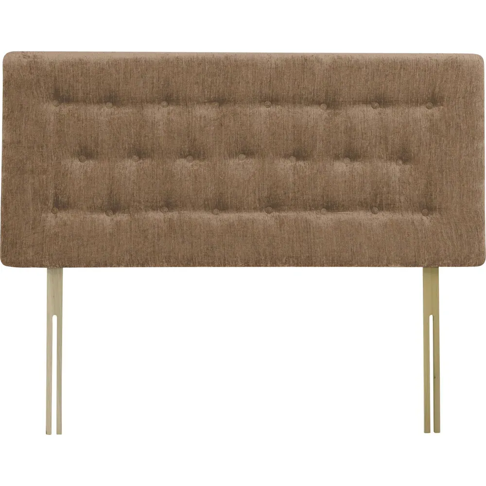 Lona King Size Buttoned Headboard - Mink, Chenille