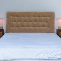 Lona King Size Buttoned Headboard - Mink, Chenille