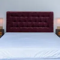 Lona King Size Buttoned Headboard - Purple, Chenille