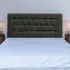Lona Small Double Buttoned Headboard - Grey, Chenille