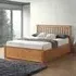 Malmo King Size Ottoman Bed with Storage - Brown, Oak